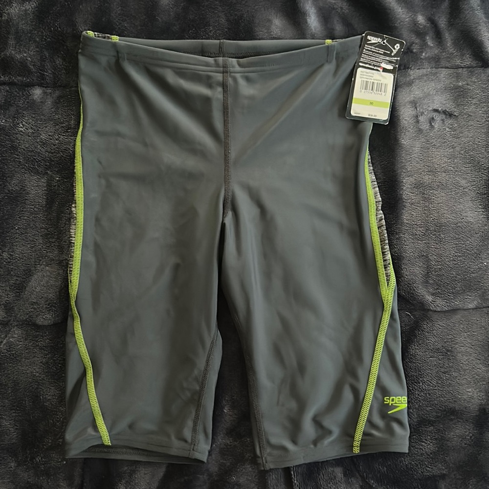 Boys Grey/Green Speedo Shorts